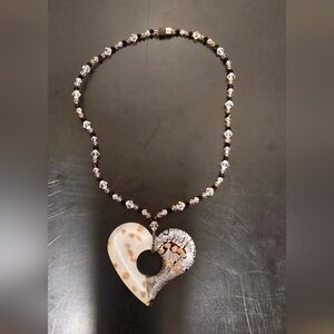 Glass Heart Pendant Necklace
